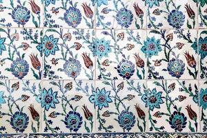 azulejos azuis no palácio topkapi, istambul foto