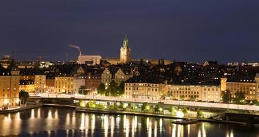 vista geral da cidade velha gamla stan em estocolmo, suécia foto