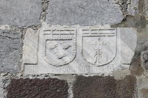 símbolos de cavaleiro no castelo de bodrum foto