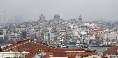 distrito de galata e karakoy em istambul foto