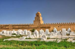 antigo cemitério muçulmano, grande mesquita, kairouan, deserto do saara, foto