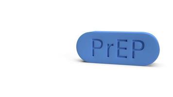 prep é uma pílula de prevenção de hiv para renderização em 3d de conceito médico. foto
