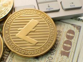 a moeda criptográfica gold lite coin para conteúdo de negócios. foto