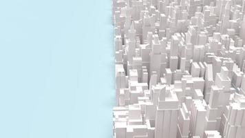 cidade branca construindo sobre fundo azul para renderização 3d de conteúdo de negócios. foto