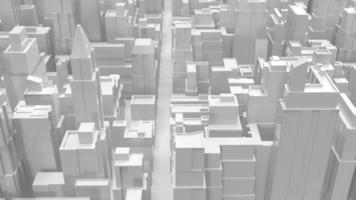 construção da cidade de renderização 3d branca para conteúdo de negócios de propriedade. foto