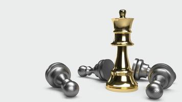 jogo de xadrez 3d renderização ideia abstrata para conteúdo de negócios. foto