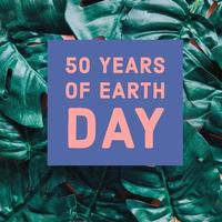 50 anos do conceito de celebração do dia da terra 2020 fundo de planta verde, salvar a terra e ecologicamente correto foto