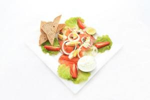 salada de salmão fresco foto