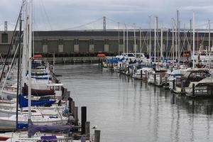 uma marina de barcos na califórnia foto