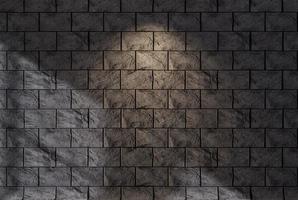 quarto vazio com fundo texturizado de parede de tijolo preto foto