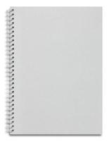 caderno espiral branco em branco