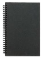 capa de caderno preta isolada no branco