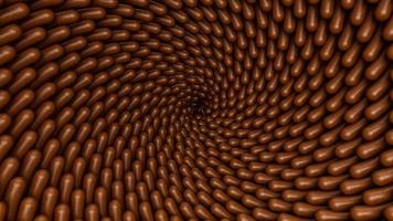 chocolate granulado fundo espiral espiral de redemoinho doce doce abstrato feito com granulado marrom ilustração 3d foto