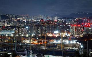 visão noturna em torno de guro-gu, seul foto