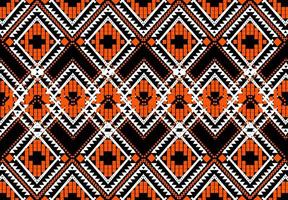 padrão de arte ikat áfrica américa tecido indígena padrão sem costura fundo laranja abstrato foto