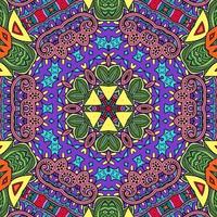 mandala colorida padrão de flores boho simétrico 707 foto