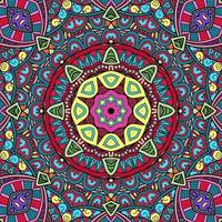 mandala colorida padrão de flores boho simétrico 208 foto