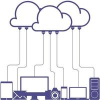 infográfico para o conceito de modelo de computação em nuvem. foto