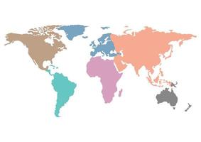 mapa mundo países separados foto