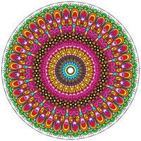 mandala de glitter colorido com formas florais foto