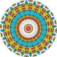 mandala de arte floral brilhante. design étnico com ornamentos coloridos foto