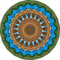 fundo de mandala com padrões de terapia anti-stress de grandes cores. foto