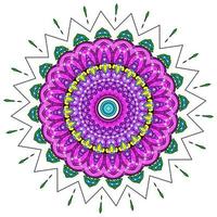 fundo de mandala brilhante com ótimas cores foto