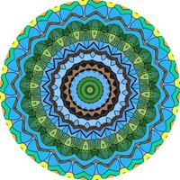 fundo de mandala multicolorido. padrões de terapia anti-stress foto