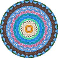 fundo de mandala com padrões de terapia anti-stress de grandes cores. foto