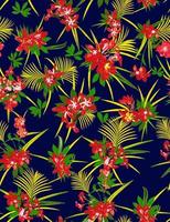 padrão tropical com elementos florais em aquarela para têxteis e decoração foto