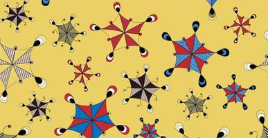 fundo abstrato do doodle dos desenhos animados. figuras geométricas engraçadas semelhantes a guarda-chuvas. foto