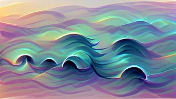 abstrato arco-íris ondas azuis fundo do mar uso para design gráfico ilustração de lago de água foto