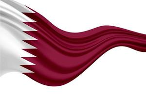 Catar bandeira realista acenando para o projeto no dia da independência ou outro feriado estadual .qatar dia nacional, dia da independência do catar, 18 de dezembro. foto
