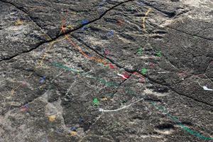 textura de rochas e pedras em um parque da cidade em israel. foto