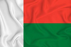 bandeira 3d de madagascar em tecido foto