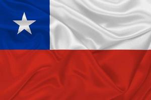 bandeira 3d do chile em tecido foto