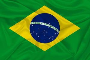 3d bandeira do brasil em tecido foto