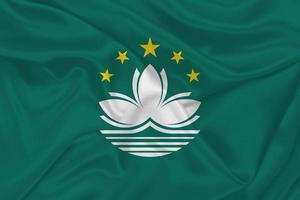 bandeira 3d de macau em tecido foto