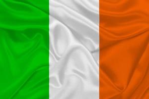 3d bandeira da irlanda em tecido foto
