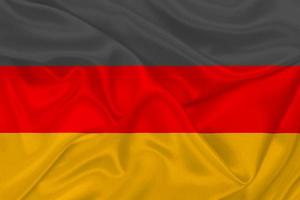3d bandeira da alemanha em tecido foto