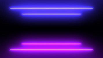 perspectiva horizontal fluorescente gráfico neon quarto piso abstrato papel de parede, ilustração de espaço de luz 3d render, jogo eletrônico de clube cibernético, iluminação brilhante laser forma de ilusão legal foto