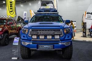 moscou - agosto de 2016 toyota tundra 4x4 apresentado no salão internacional de automóveis mias moscou em 20 de agosto de 2016 em moscou, rússia foto