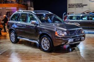 moscou, rússia - agosto de 2012 volvo xc90 apresentado como estreia mundial no 16º salão internacional de automóveis mias moscou em 30 de agosto de 2012 em moscou, rússia foto