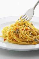 espaguete de comida italiana foto