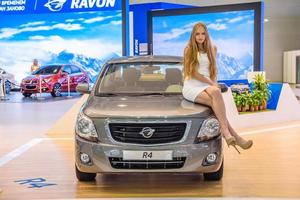 moscou - agosto de 2016 ravon r4 apresentado no salão internacional de automóveis mias moscou em 20 de agosto de 2016 em moscou, rússia foto