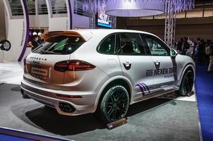 frankfurt - setembro de 2015 porsche cayenne apresentado na iaa internat foto