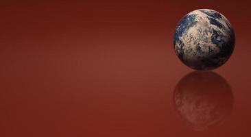 renderização 3d do planeta azul para o dia da terra e conteúdo ecológico. foto