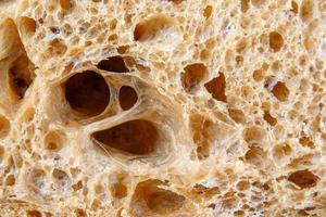 a superfície do close-up de pão fatiado. pão de arte. foto