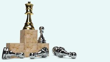 jogo de xadrez 3d renderização ideia abstrata para conteúdo de negócios. foto