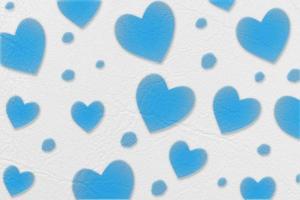coração azul abstrato isolado em couro branco ou textura de papel, dia dos namorados e conceito de amor. foto